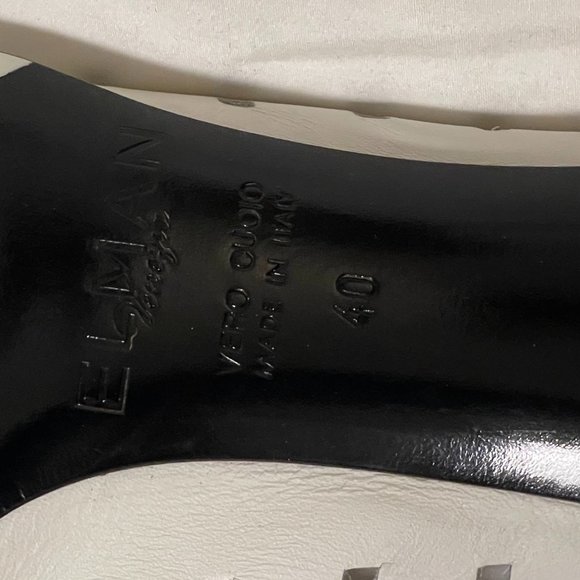 Black and White Almost New Elman Heels Size 40 - Picture 7 of 7